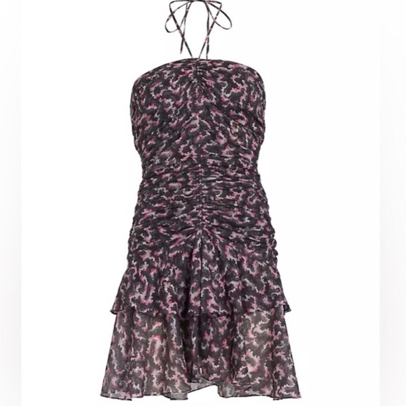 ISABEL MARANT Ilanka Print Ruched Halter Dress - Picture 5 of 5